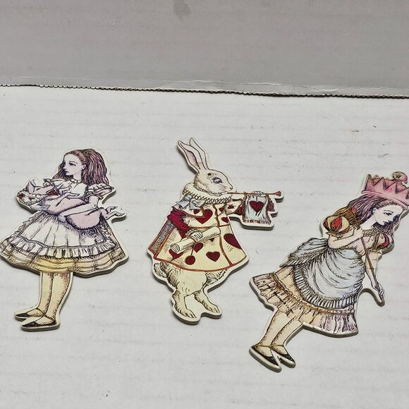 Vintage Alice in Wonderland Figure Rabbit Paper Cut Out Lewis Carroll Story - Picture 3 of 11